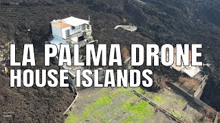 House Islands in the lavafields of La Palma 1628 buildings lost in the lava Drone 4K60 071221 [upl. by Ellis268]