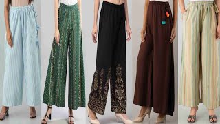 Trendy amp Beautiful Palazzo Pants Design Ideas  You Need to Try in 2024 [upl. by Nnylyrehc]