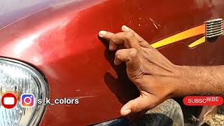 Maruti 800 metallic red pu paint carpaintingservice carpainting car maruti800 [upl. by Brodeur]