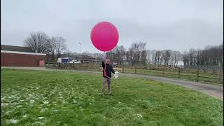 Launching a Weather Balloon Carrying a Radiosonde [upl. by Tryck]