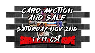 Auction and 1 Card sale Big Announcement [upl. by Bencion188]