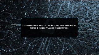 Cybersecurity Basics Acronyms or abbreviation part 1 in telugu cybersecurity securityanalyst soc [upl. by Twelve405]