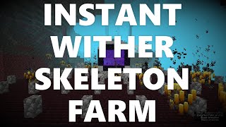 Minecraft Elegance Instant Wither Skeleton Farm No Spawnproofing 135 skullshr Java 116 [upl. by Mira]