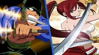 Zoro Vs Erza LIVE REACTION  ScrewAttack Death Battle [upl. by Neyr]