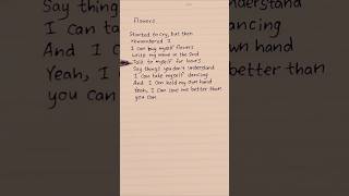 Flowers lyrics music song lyrics pop [upl. by Sirromed822]