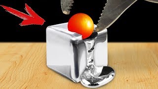 Experiment Glowing 1000 degree Metal Ball VS Gallium [upl. by Tallu]