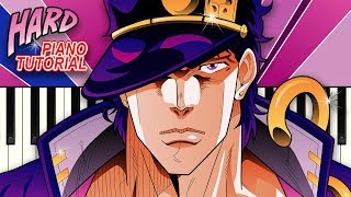 Jotaros Theme from JoJos Bizarre Adventure Stardust Crusaders  Piano Tutorial [upl. by Metcalf]