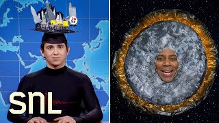 Weekend Update Earthquake and Eclipse on the 48 Magnitude Earthquake and the Solar Eclipse  SNL [upl. by Eladnyl]