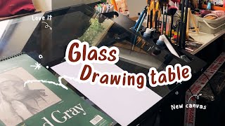 Glass top Drawing table [upl. by Beberg838]