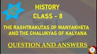 Kseeb class 8 HistoryL11 THE RASHTRAKUTAS OFMANYAKHETA ANDTHE CHALUKYAS OF KALYANA Revised [upl. by Nnybor930]