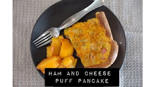 Ham and Cheese Puff Pancake  Easy Breakfast [upl. by Lihas]