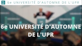 6e Université dautomne de lUPR  Teaser [upl. by Manolo]