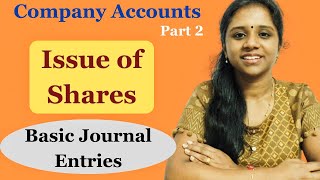 Basic Journal Entries for Issue of Shares [upl. by Bromleigh]