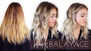 Ashy Blonde Balayage Hair Transformation  How to Foilayage Easy Tutorial [upl. by Laeria]