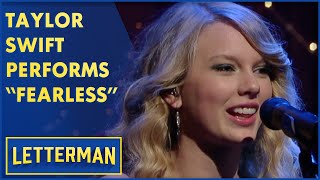 Taylor Swift Performs quotFearlessquot  Letterman [upl. by Oelgnaed]