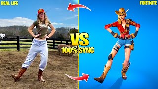 FORTNITE DANCES IN REAL LIFE Line Dancin Austin Vicblends Tiktok and Icon Series Dances [upl. by Anilyx]