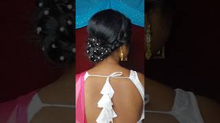 Bun hairstyle tutorial hairstyle youtubeshorts trending subscribe shorts [upl. by Glynda]