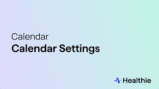 Calendar Settings [upl. by Krell]