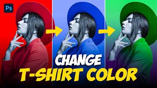 How to change Tshirt colors in photoshop  2 MINUTES TUTORIAL [upl. by Sadiras974]