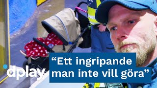 Tunnelbanan  Tårögd ordningsvakt efter omhändertagande av mycket påverkad kvinna med litet barn [upl. by Hcirdla301]