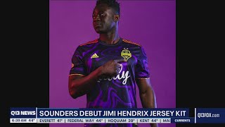 Sounders debut Jimi Hendrix jersey kit [upl. by Suirtimid]