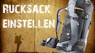 Backpacking  Trekkingrucksack richtig einstellen HD [upl. by Slyke]