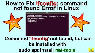 How to Fix the ifconfig command not found Error in ubuntu [upl. by Gensler]