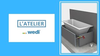 Installation dun tablier pour baignoire à carreler  Wedi [upl. by Aneelehs]