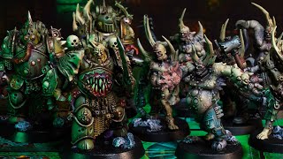 Speed painting Death Guard Plague Marines and Poxwalkers [upl. by Alyakcim83]