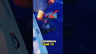 A Fisherman Save Dolphin 🐬 fishman dolphin viralvideos shortsvideo [upl. by Merideth]