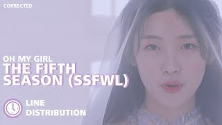 CORRECTED OH MY GIRL 오마이걸  The Fifth Season SSFWL 다섯 번째 계절 Line Distribution [upl. by Etep]