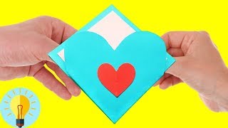 Basteln mit papier HerzKarte zum Valentinstag DIY Bastelideen [upl. by Enawtna]