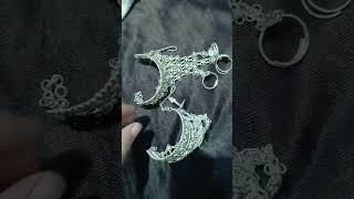 New silver hathphool design  Silver dastana  Chandi ka challa design 2023 silverjwellery silver [upl. by Eetsim8]