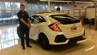 2017 Honda Civic Hatchback Sport Touring WalkAround Demo by Stephen Berkowitz [upl. by Whallon]