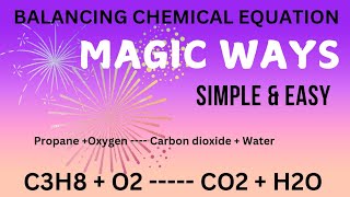 How to BALANCE C3H8  O2  CO2  H2O by Hit amp Trial Method balancingchemicalequations [upl. by Candless]