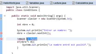 PROGRAMMER EN JAVA Débutant  27  Lopérateur logique NON [upl. by Haral]