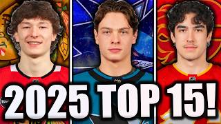 EARLY 2025 NHL MOCK DRAFT Top 15 Prospect Rankings [upl. by Nnaeitak]