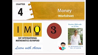 Money  worksheet  Class 3  IMO  Mathematics Olympiad [upl. by Reel]