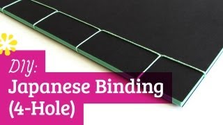 4Hole Japanese Bookbinding Tutorial [upl. by Nodal]