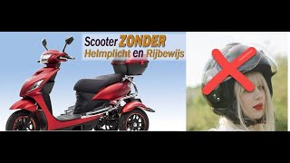 Scooter rijden zonder helm of rijbewijs ook na invoeren van de helmplicht op snorfietsen 112023 [upl. by Enilraep]