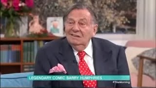 Barry Humphries jokingly confuses Dermot O’Leary for Philip Schofield [upl. by Neerihs614]