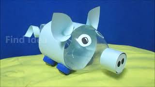 How To Make Piggy Bank from Plastic Bottle DIY Piggy Bank from Plastic Bottle [upl. by Srini]