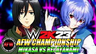 Mikasa Ackerman VS Rei Ayanami 2  WWE 2K23  ANIME  Attack On Titan VS Evangelion [upl. by Henryson]