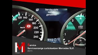 HM Service  EP1 Serviceanzeige zurücksetzen Mercedes Slk [upl. by Nonek]