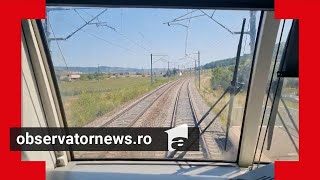 Minunea de pe calea ferată din România un tren chinezesc a atins 176 kmh pe un tronson modernizat [upl. by Aletse]