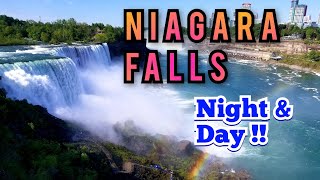 NIAGARA FALLS 🫧🌊 Night amp Day ❤️ with Info travel photography waterfall usa [upl. by Neelat]