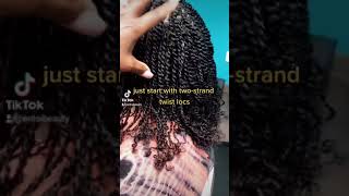 4C NATURAL HAIR TO DREADLOCKS two strand twists method shorts [upl. by Zasuwa]