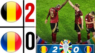 Belgium vs Romania 20 HIGHLIGHTS  UEFA EURO 2024  kevin de bruyne amp youri tielemans goal [upl. by Ahsekel]