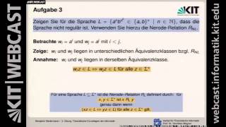 12 Minimierung von Automaten NerodeRelation TuringMaschinen [upl. by Putnem299]