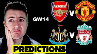 PREDICTING Premier League Gameweek 14 vs TheMagpieChannelTV [upl. by Lougheed]